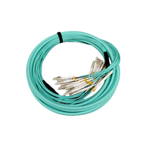 สายแพตช์สายไฟเบอร์ออปติกแบบแยกสายออกเป็นปลั๊กสำหรับศูนย์ข้อมูล FTTH LC-lc/upc MM 50/125 12 core 15M LSZH - Product Image 4