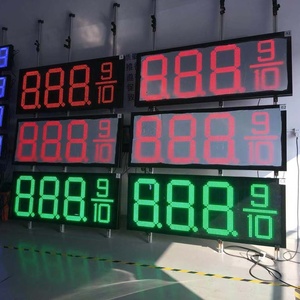 16&quot; Inch Red <strong>7</strong> <strong>Segment</strong> <strong>LED</strong> Gas Oil Petrol Station Price <strong>Display</strong> Sign Board Screen - Product Image 6