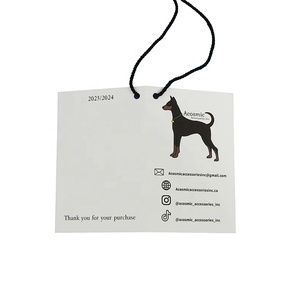 Vendor <strong>Custom</strong> Printed Logo Folded Paper <strong>Tag</strong> Garment Hang <strong>Tags</strong> With <strong>Elastic</strong> <strong>String</strong> - Product Image 4