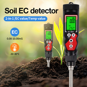 Hochpräziser 2-in-1-Bodentester 0,00-10,00 mS/cm EC/TEMP-Messgerät LCD Digitaler Boden detektor ATC-Temp-Erkennung für Garten farm - Product Image 2