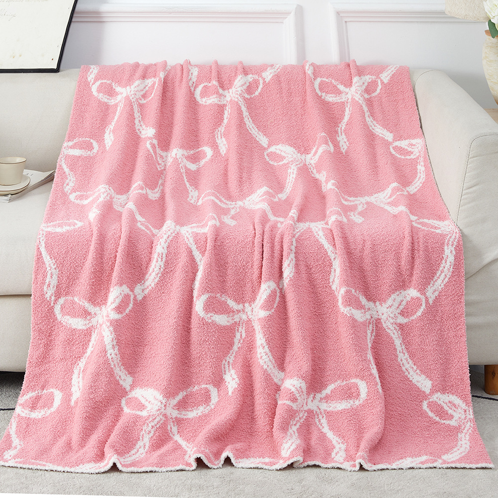 Hollow small bow-pink white