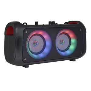 Atacado 2 em 1 Bluetooth TWS Alto-falantes com RGB LED Iluminação Sem Fio Mic Home Karaoke Party Plastic Passive Mobile Phone Use