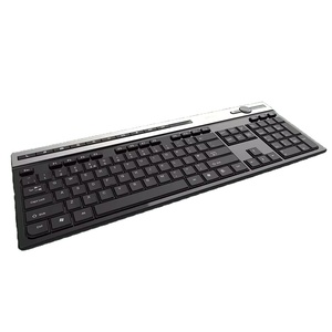 Teclado con cable USB general KB2930, teclado de ordenador personalizado con embellecedor gris de aluminio