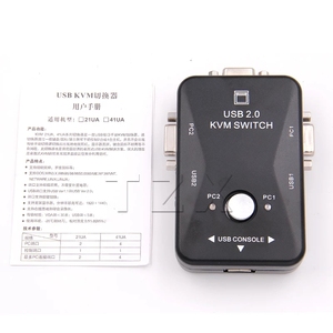 2-Port USB 2.0 KVM Switch with 1920*1440 VGA Switch Spliter Box Includes Keyboard Mouse Monitor <strong>Computer</strong> Key Genre Ready Stock! - Product Image 6