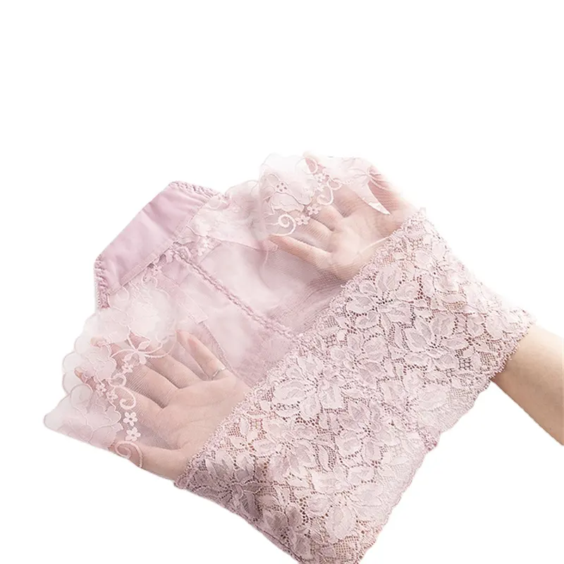 Beyaz pamuklu artı boyutu bayan örme sıkı silikon özel ipek dantel şeffaf seksi dantel parlak hortum hortumu sevimli pamuklu külot için