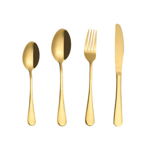 厂家批发不锈钢餐具套装创意金色西式牛排刀叉勺餐具套装 - Product Image 4