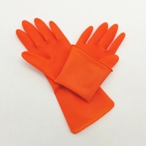 Hot bán phổ biến 30cm cam vệ sinh làm sạch làm việc guantes domesticos hộ gia đình Găng tay cao su - Product Image 2