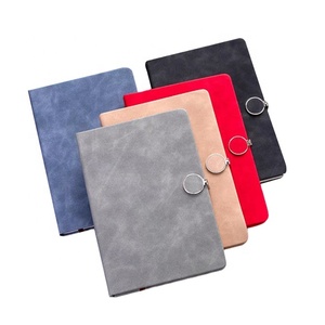 Taccuino in morbida pelle con pulsante rotondo stampato copertura in tessuto per riunioni in ufficio diario o regalo per studenti - Product Image 3