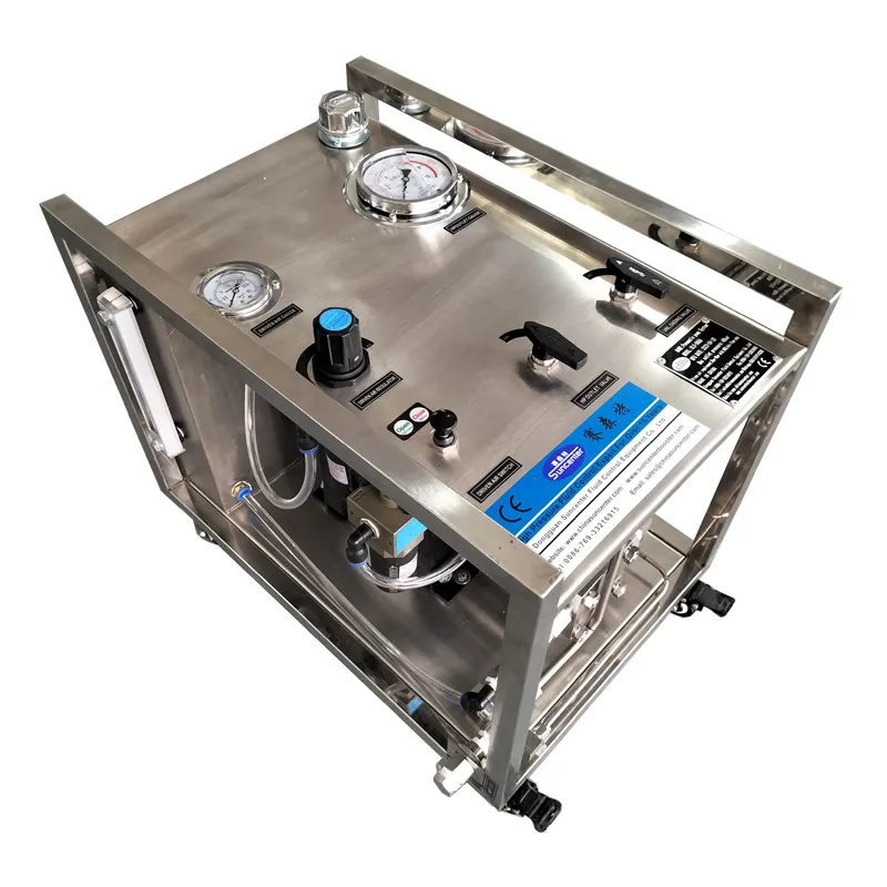 100-5000 Bar Sistema de líquido accionado por aire de alta presión Banco de prueba de bomba hidráulica