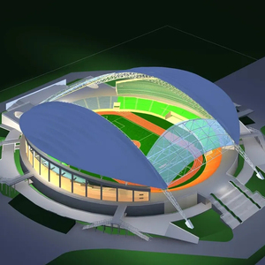 Contenedor de diseño Modular de luz moderna, estructura de armazón de Metal, gran Acero, prefabricado, Stadium, a la venta - Product Image 2