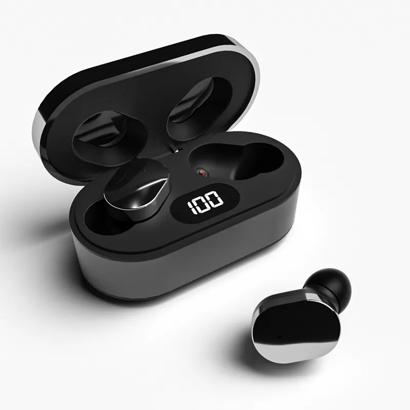 Bán Buôn E8S Tai Nghe Không Dây Sport Magnetic Răng Xanh Earbuds Headphone Bass Sâu Tai Nghe Điện Thoại Di Động Đen