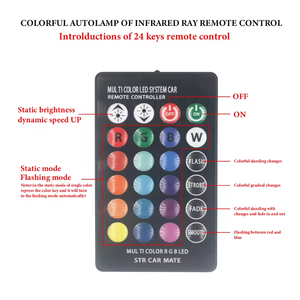 12V T10 W5W RGB COB发光二极管灯泡频闪闪光灯汽车照明阅读灯汽车楔形灯带遥控器