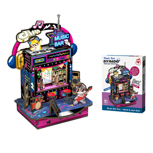 Âm nhạc mini bar radio & ánh sáng tự làm gạch cảnh sáng tạo mô hình khối xây dựng thiết lập cho trẻ em món quà sinh nhật - Product Image 1