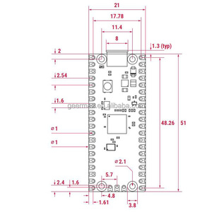 Ahududu Pi Pico çift çekirdekli RP2040 MCU 32-Bit 133MHz 2MB flaş mikrodenetleyici elektronik geliştirme kurulu destekler mciroPython