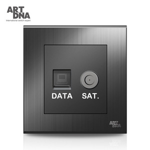 ARTDNA for Office or Home <strong>Use</strong> RJ45 Cat.6 <strong>Computer</strong> &amp; Satellite Matel Big Panel Wall Socket - Product Image 3