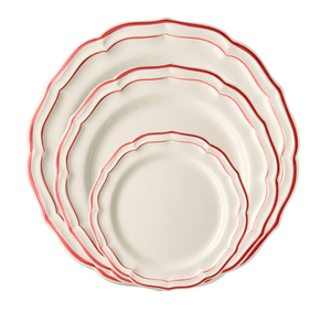 ジョイ食器カラフルツインストライプエンボス加工プレートセット