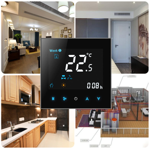 220 В система охлаждения HVAC Bms FCU черный цифровой ЖК-вентилятор с регулятором температуры с поддержкой Alexa - Product Image 3