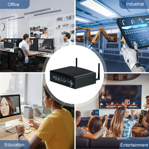 Mini ordenador de escritorio de fábrica, PC Industrial DDR4 de doble canal, 64G RAM, SSD, Nano-SIM H7, nuevo EE. UU./UE/AU - Product Image 5