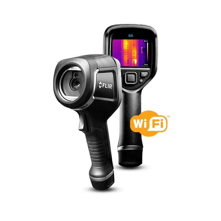 FLIR E8 xt IR fotocamera w/MSX e WiFi, risoluzione 320x240, edificio 9Hz e termocamere industriali