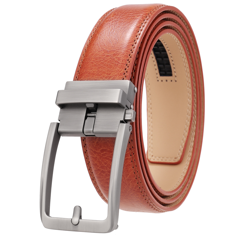 Boucle de ceinture à clip de fixation rapide + ceinture marron rouge
