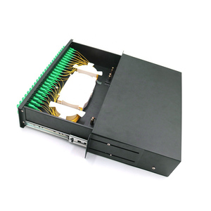 48 Core 1u Sliding Type Rack Mount Terminal Box Odf 24 Port Fiber Optic <strong>Patch</strong> <strong>Panel</strong> - Product Image 1