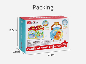 Fivestar ของเล่นดนตรีผจญภัยพลาสติก unisex, โปรเจ็คเตอร์หมุนได้เพื่อการศึกษาพร้อมไฟรูปสัตว์เพื่อนๆของขวัญสำหรับเด็กวัยหัดเดิน - Product Image 6