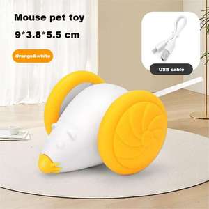 Kapalı kediler için interaktif kedi oyuncaklar akıllı otomatik elektrikli kedi fare çalışan oyuncak ile LED ışık ücretli Pet oyuncak - Product Image 3