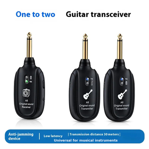 Sistema de transmisión inalámbrica de guitarra eléctrica, receptor transmisor inalámbrico de guitarra uno a dos, accesorios de música, bajo de Metal - Product Image 6