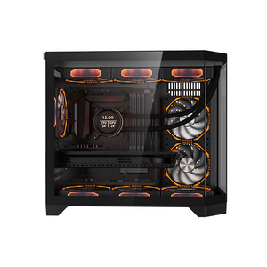 2024 <strong>Factory</strong> OEM Custom <strong>Computer</strong> PC Case New <strong>Design</strong> Cabinet Mixed Color with Screen M-ATX Tower Cabinet Gaming Pc Case - Product Image 1