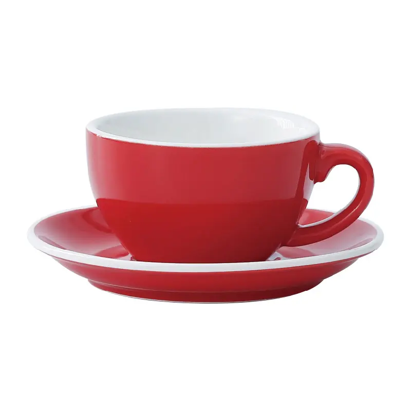 Nieuw Design Kleurrijk Koffieset Koffiekopje En Schotel Kleur Cappuccino Latte Kopje 200Ml