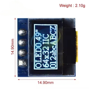 Yixing micro 0,49 Zoll OLED-Display LCD-Modul Weiß 0,49 "Bildschirm 64x32 I2C IIC-Schnitts telle SSD1315 Treiber für Arduinos AVR STM32