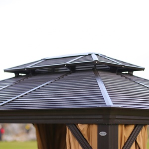 Bahçe için Gazebo 3m * 3.65M 3.65M * 4.85M arka bahçesinde Hardtop açık Metal Gazebo - Product Image 2