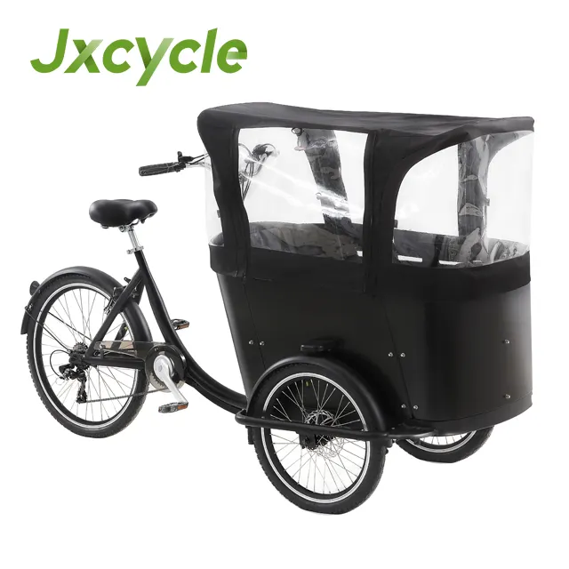 Bakfiets Bafang 250W Motor Kargo Murah Sepeda Listrik Keluarga Becak