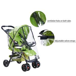 Universal Stroller <strong>Rain</strong> <strong>Cover</strong> with Zip Front Opening PVC Transparent Waterproof Wind <strong>Rain</strong> Weather Shield Protector for Pushchair - Product Image 3