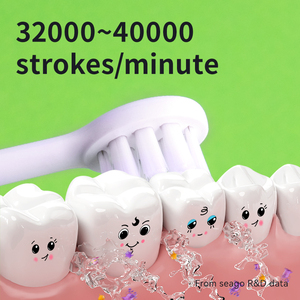 2025 nuovo miglior schermo LCD ricaricabile Smart Timer sensore di pressione IPX7 Silicone bambini sonico elettrico spazzolino da denti elettrico - Product Image 3