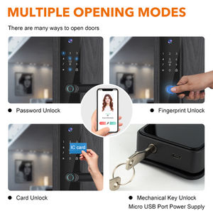 Di alta qualità Tuya Smart serratura della porta con riconoscimento delle impronte digitali con la Password della scheda Ic App di accesso remoto Smart serratura della porta di sicurezza - Product Image 2