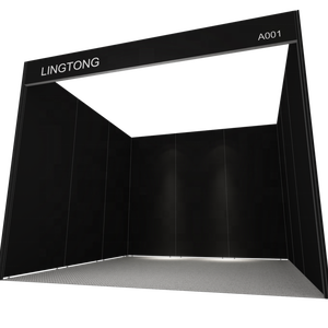 (11) Publicidad de pared modular estándar de 4m de altura R8 Shell Scheme Event Display Fair Expo Exhibition Stand con marco de fascia de tela - Product Image 4