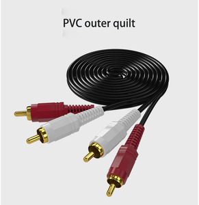 สายสัญญาณเสียงสองต่อสองตัว2RCA,สายต่อหัวบัวคู่สาย AV เครื่องเสียงคอมพิวเตอร์สายต่อขยายโรงงาน - Product Image 6