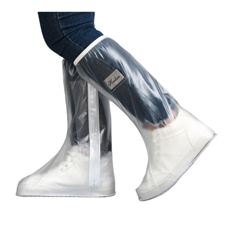 Protection de la chaussure de randonnée imperméable en plastique transparent couvre-bottes