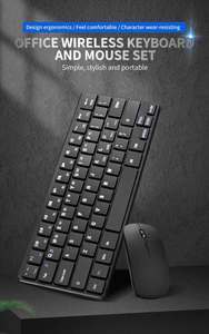 Modo dual LED retroiluminado Gaming Computer 2,4g OEM personalizado español UK ruso Mini teclado y ratón Combo teclado inalámbrico ratón - Product Image 2