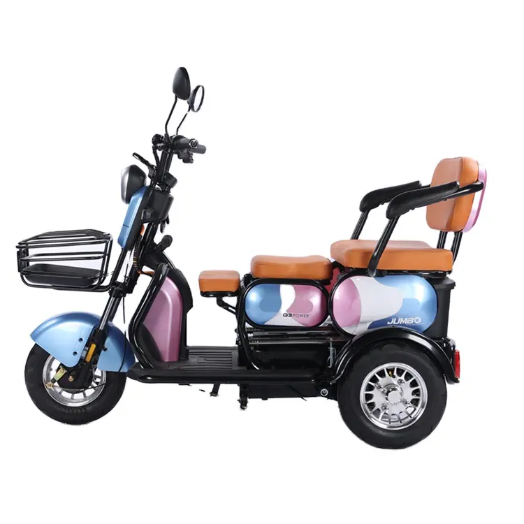 Sepeda roda tiga listrik dewasa roda tiga kualitas tinggi profesional harga bagus untuk skuter listrik penumpang