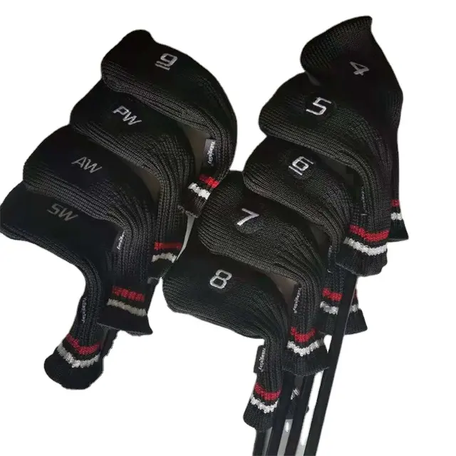 Chất Lượng Tốt Nhất Nhà Máy Cung Cấp Tùy Chỉnh Sắt Stick Dệt Kim Headcovers Golf Head Bìa