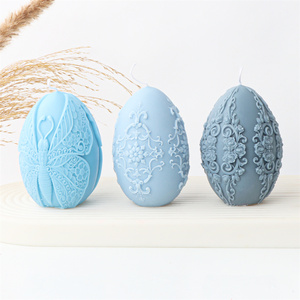 Paskalya çiçek yumurta mum kalıp silikon geometrik topu Aroma sabun kalıp DIY desen beton reçine alçı paskalya dekor aracı