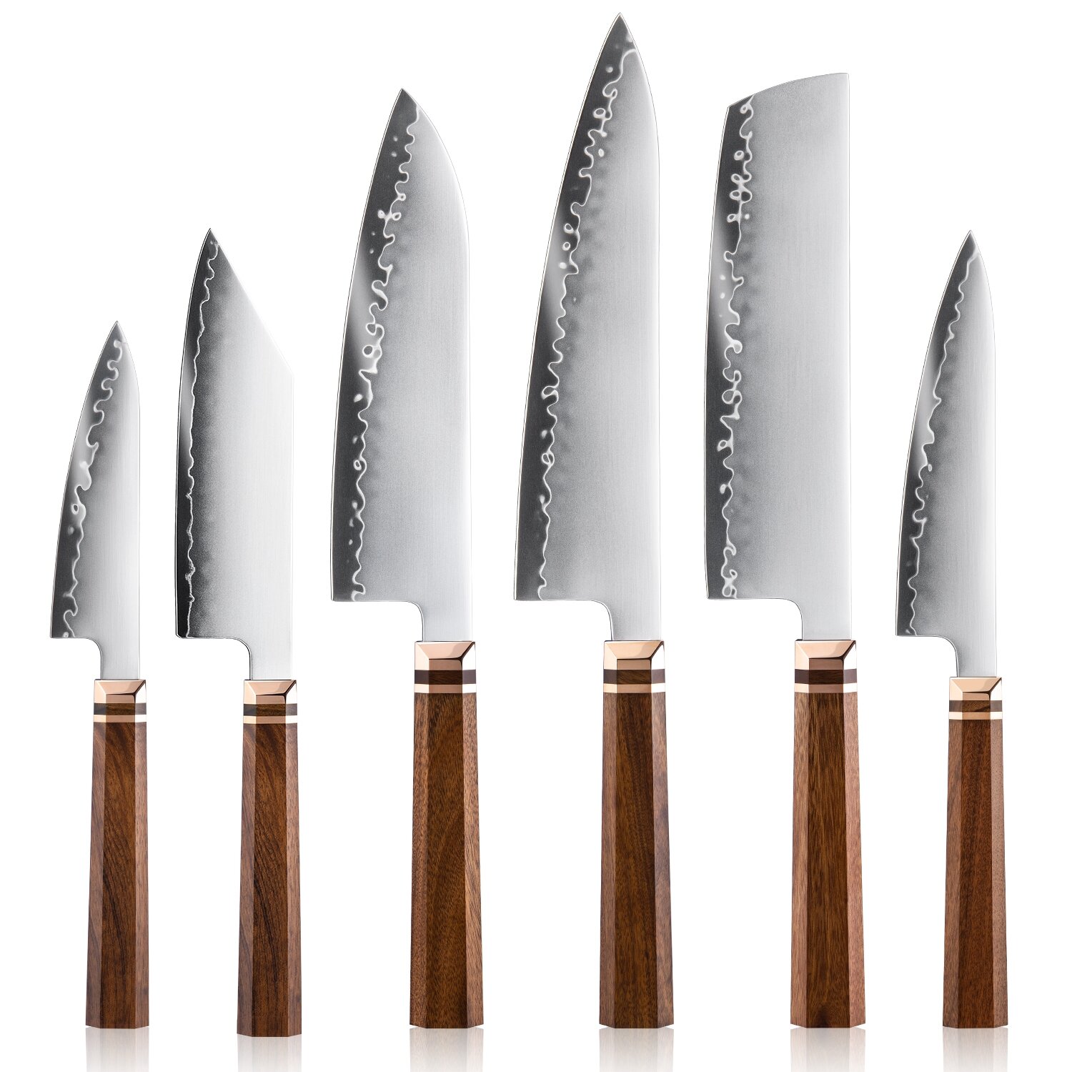 Juego de cuchillos de cocina de madera de 6 piezas