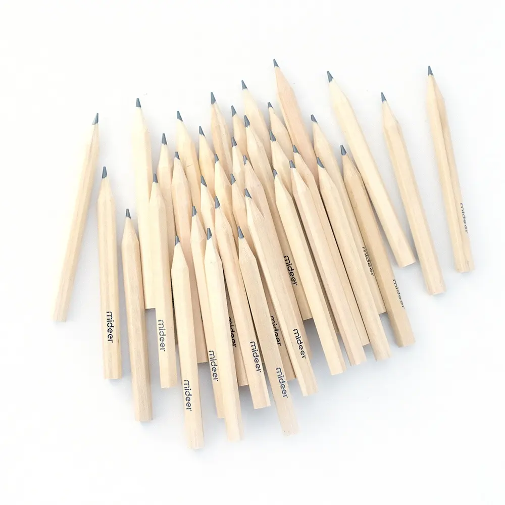 Promotional Custom Logo Bulk 3.5 inch Cheap Hexagonal Mini Soft Wood Natural Wood Golf Pencil
