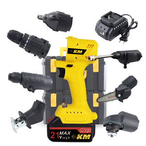 KM批发价21v多工具电动工具无绳电锯电钻组合套件工具箱 - Product Image 6