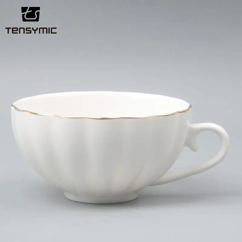 Taza de café de 8 oz de cerámica blanca para sublimar, taza de té de leche con mango, gran oferta