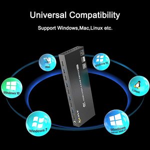 USB 3.0共享器KVM切换器集线器4进1出集线器共享转换器4端口4k 60hz高清MI KVM交换机 - Product Image 3