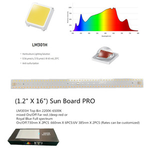 <strong>Led</strong> Board Cob Full Spectrum 48 Watt <strong>Led</strong> Grow Light Lm301H Evo LM561C Lm281B+ LM301B 30x580x2.0 PCB Sun Board - Product Image 2
