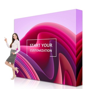 Tùy Chỉnh In Ấn Trọng Lượng Nhẹ Chống Gió Khung Nhôm Dễ Dàng Lắp Ráp Di Động Gấp Hiển Thị Đứng Biểu Ngữ <span class=keywords><strong>Backdrop</strong></span> - Product Image 1